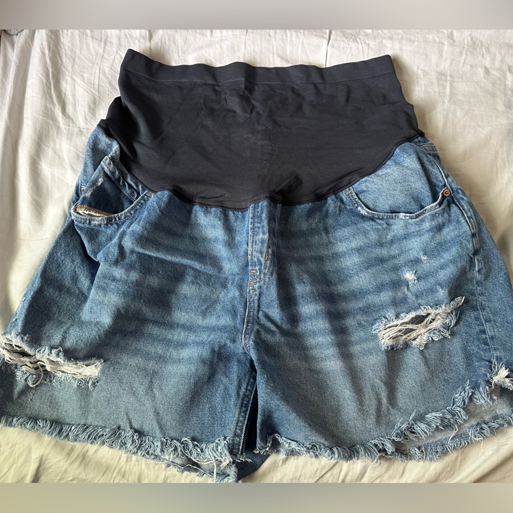 Plus Size Maternity Shorts Full Panel